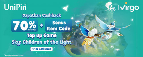 Top Up Game Sky: Children of the Light Pakai Virgo di UniPin Cashback 70% Saldo Virgo + Bonus Item Code!